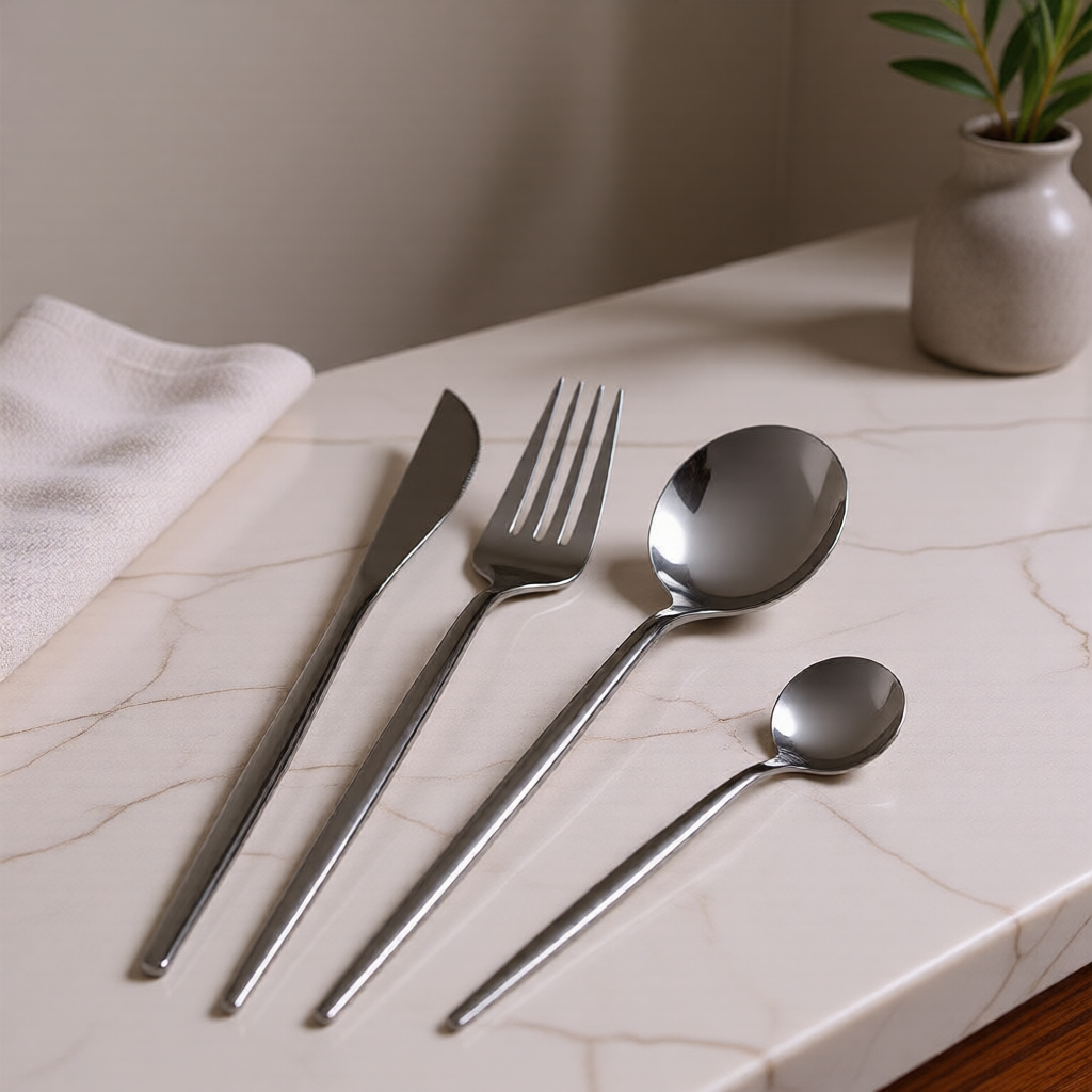 KH-AI 30-Piece Stainless Steel Cutlery Set – Service for 6, Knives, Forks & Spoons - 1