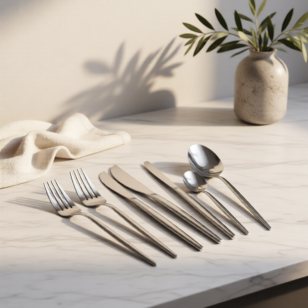 KH-AI 30-Piece Stainless Steel Cutlery Set – Service for 6, Knives, Forks & Spoons - 2
