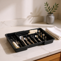 KH-AI Expandable Cutlery Drawer Organiser – 8-Compartment Adjustable Kitchen Utensil Tray - 0