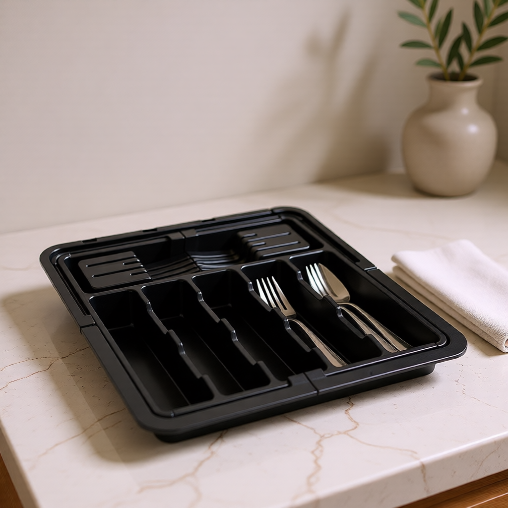 KH-AI Expandable Cutlery Drawer Organiser – 8-Compartment Adjustable Kitchen Utensil Tray - 2